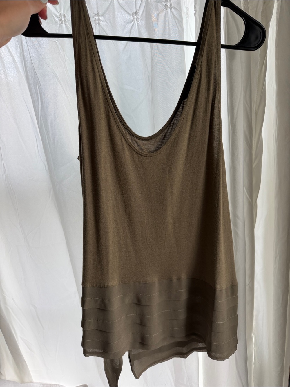 Women’s Olive Brown Sleeveless Tank Top